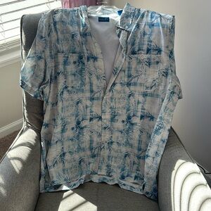 Caribbean Joe Button Down Beach Shirt XXL